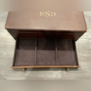 Faux Leather jewelry box, pottery barn
